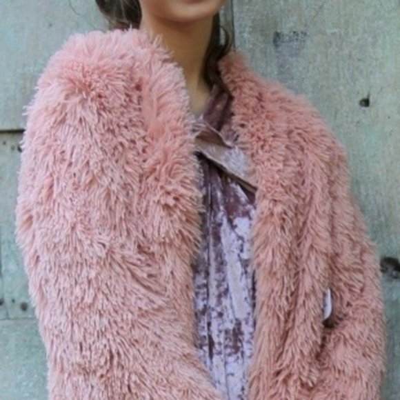 TEDDY BLUSH FUR COAT - Picture 3 of 3